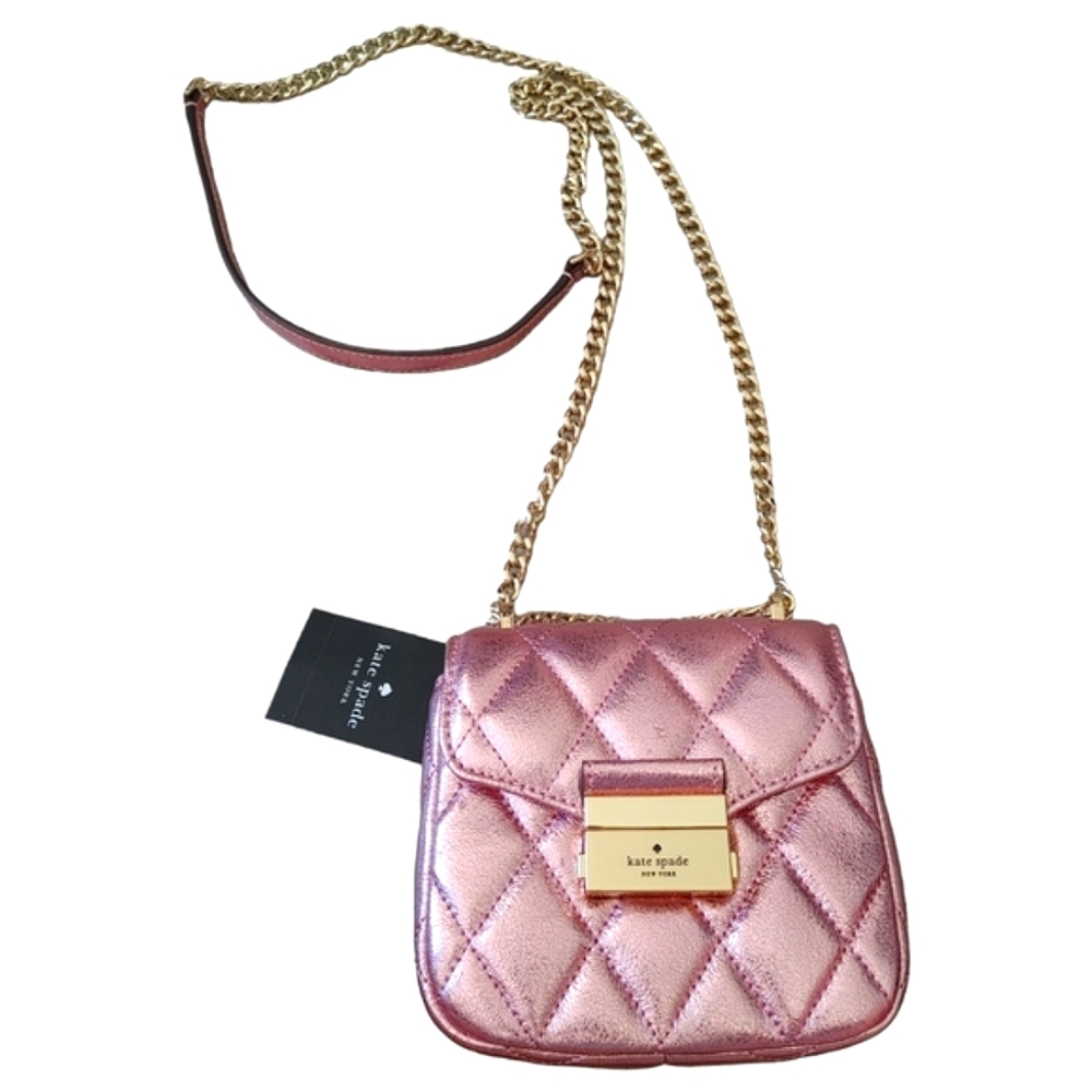 Kate Spade Carey Micro Flap Glitter Crossbody Bag